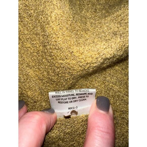 Eileen Fisher Women’s Wool Open Drape Cardigan greenish SZ S /M classic casual - Picture 5 of 8